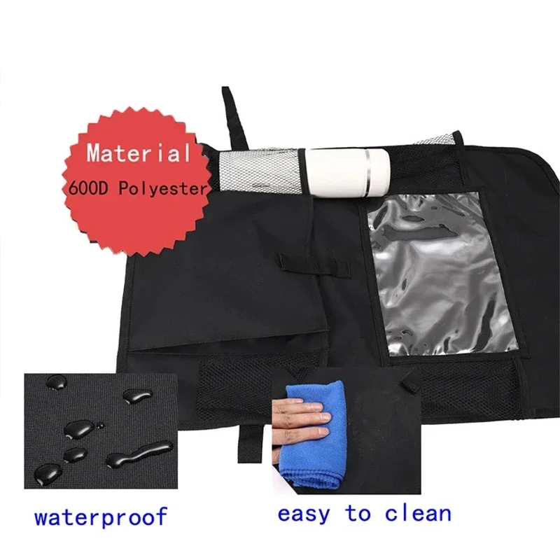 Car Backseat Organizer with Touch Screen Tablet Holder Auto Storage Pockets Cover Car Seat Back Protectors for Trip Kids Travel car phone holder