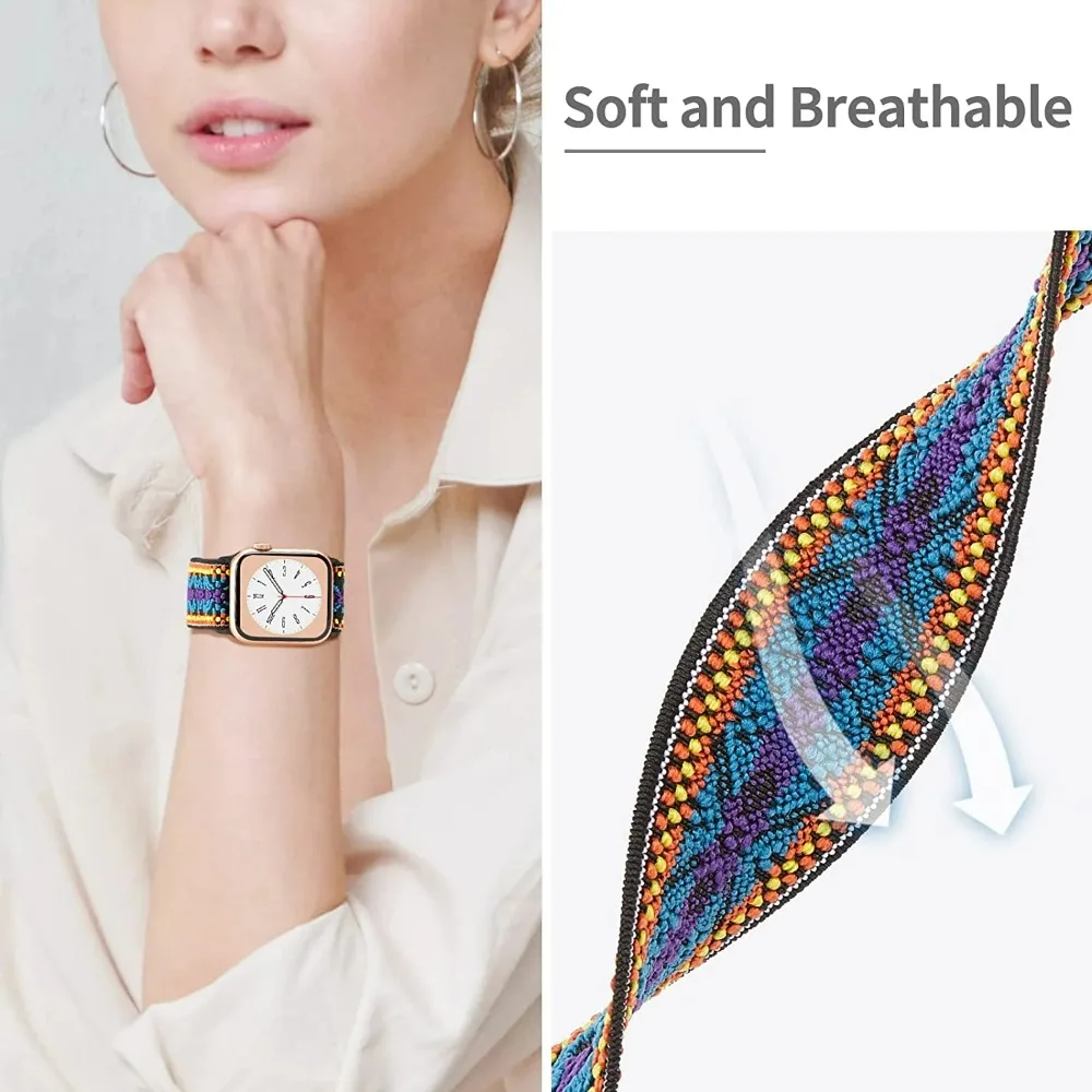 Women's Nylon Elastic Watch Strap Bracelet