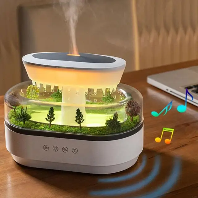 A0NC Raining Small Humidifier Travel Humidifier Room Humidifier for Office Bedroom 5