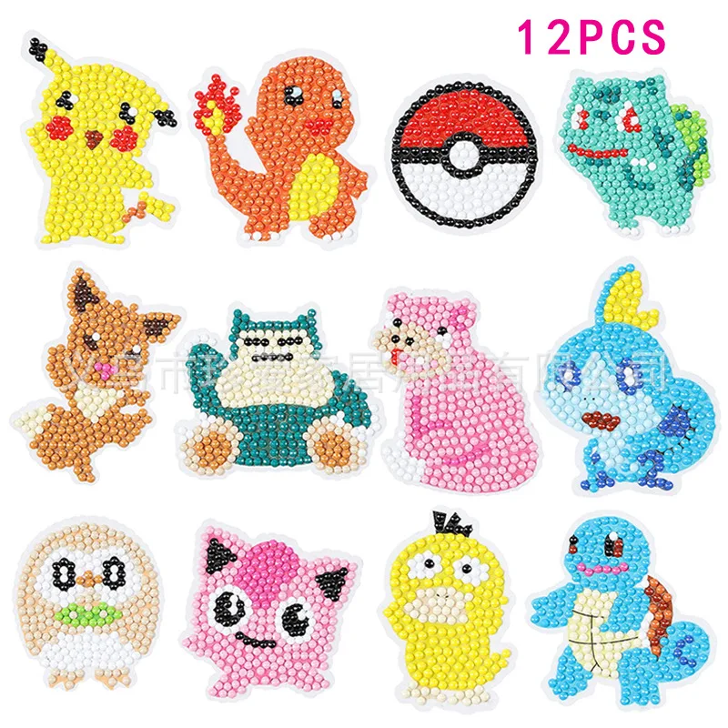 Anime Cartoon Pokemon Diamond Painting Stickers Kit DIY Diamond Automatic  Synthesis Animation Pikachu Sticker Children Toy Gift - AliExpress