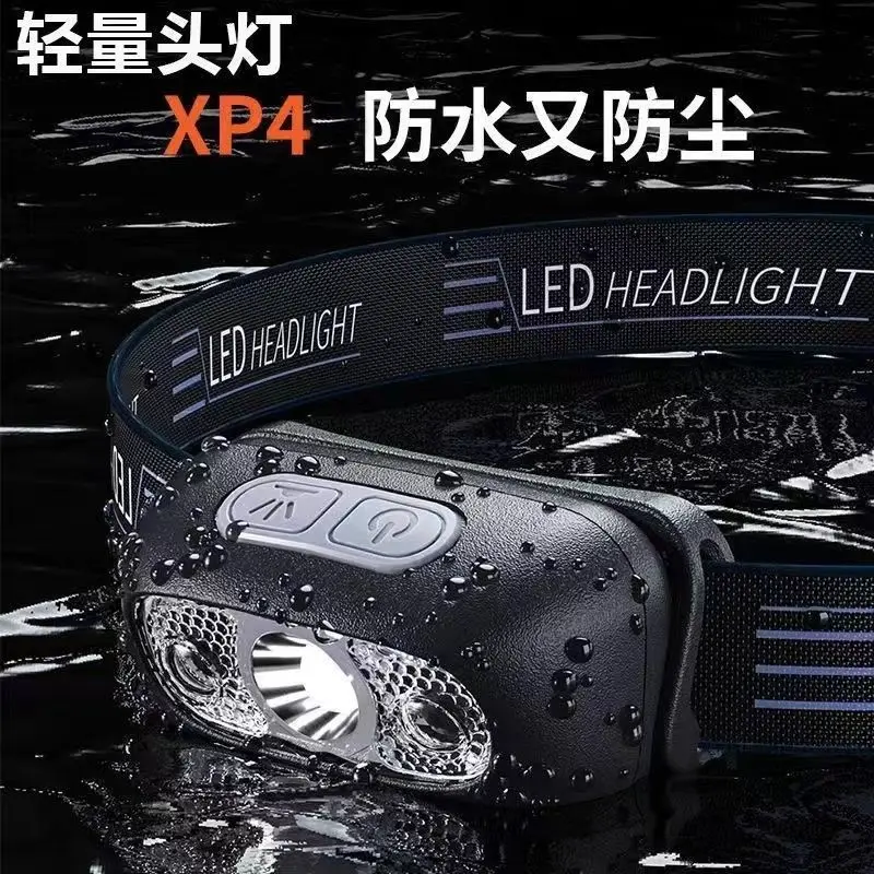 Head Flashlight Waterproof Led Camping Headlamp Fishing XPG Sensor Headlamp Built in Battery USB Rechargeable Outdoor Portable Night Light