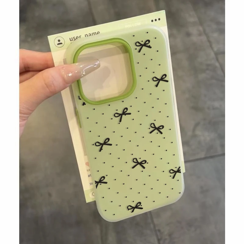 Candy Color Bowknot Phone Case Cover