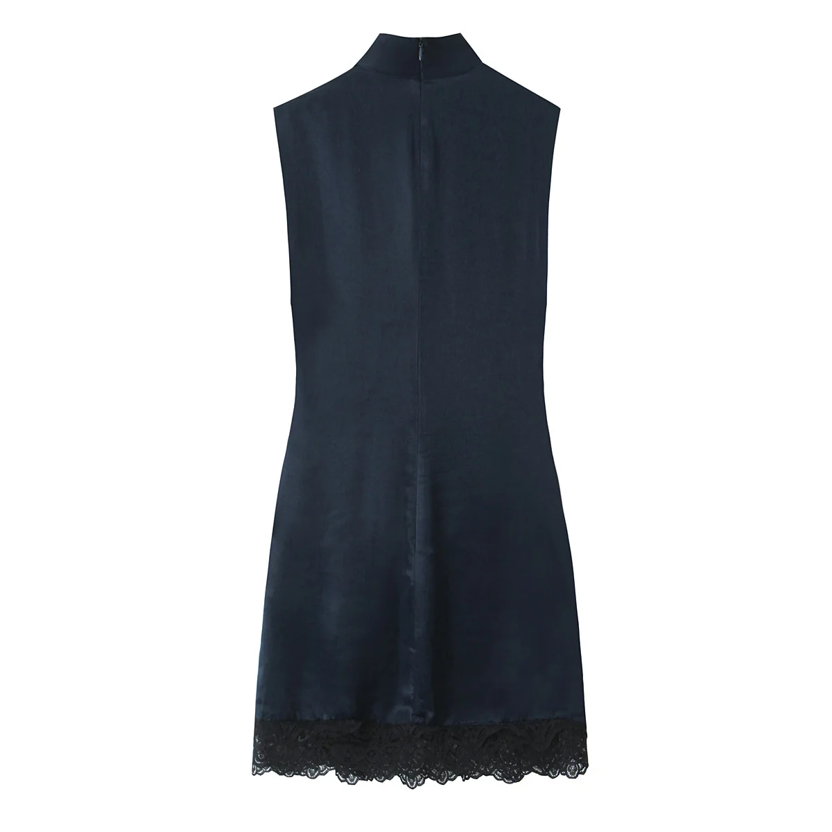 Women's Dress 2026 Spring New Style Sleeveless Mini Dress With Lace Splice Elegant Party Short Dresses Streetwear Casual Dress