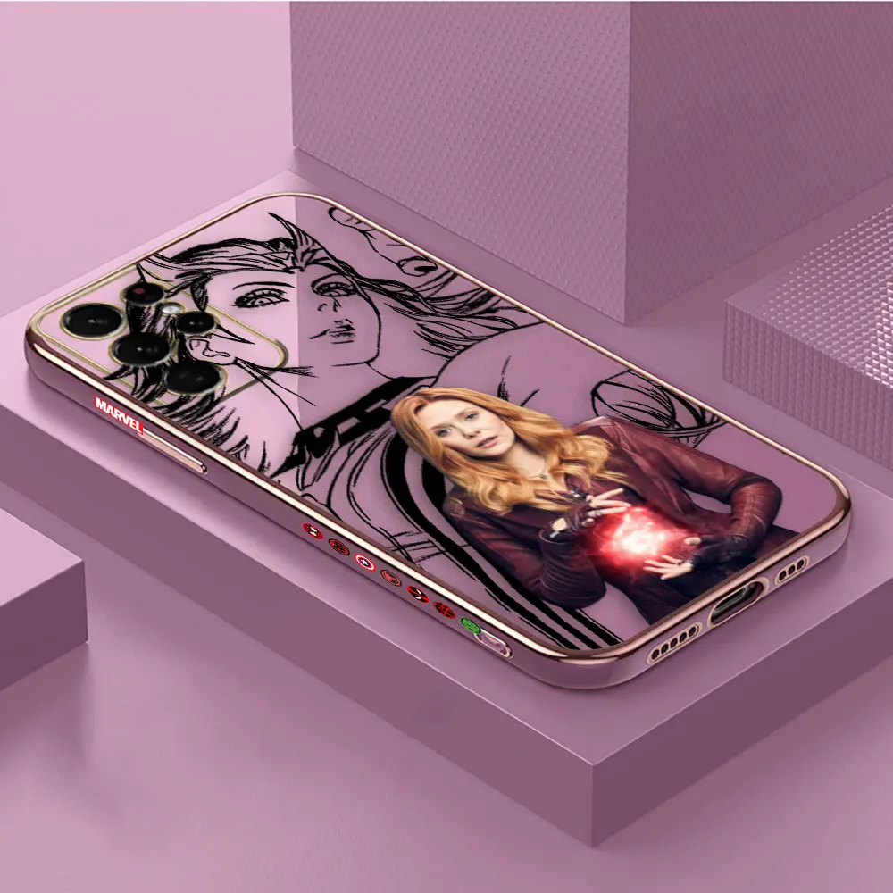 thumbnail image 1 of Smooth E-TPU Phone Case For Samsung Galaxy S24 S23 S22 S21 S20 FE S10 A01 A02 A03 PLUS ULTRA 5G Case Marvel Line Scarlet Witch, 1 of 5
