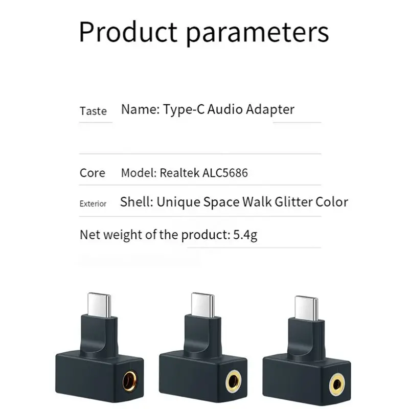 Type-C 2.5Mm/3.5Mm 4.4Mm ES9280C 프로 칩 디코딩 오디오 컨버터 DSD 무손실 음질 Type-C 3.5 여성용