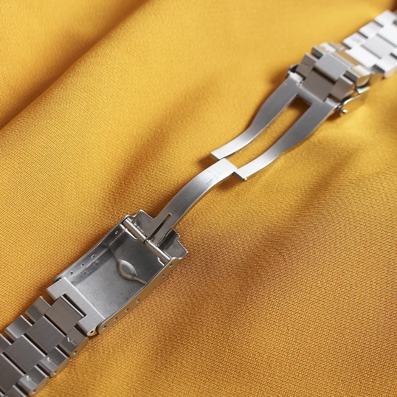 High Quality Stainless Steel Watchband Straight End Silver Bracelet 20mm Solid Band Folding Clasp For TAG Watch Stock