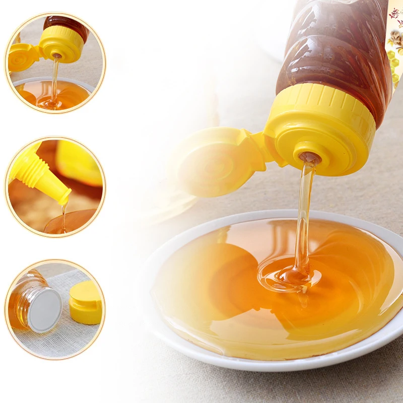 Plastic Honey Squeeze Bottle Salad Dressing/Oil Dispensers Flip Cap Refillable Condiment Containers Leak Proof Squeezable Bottle jam squeeze bottles condiment bottles