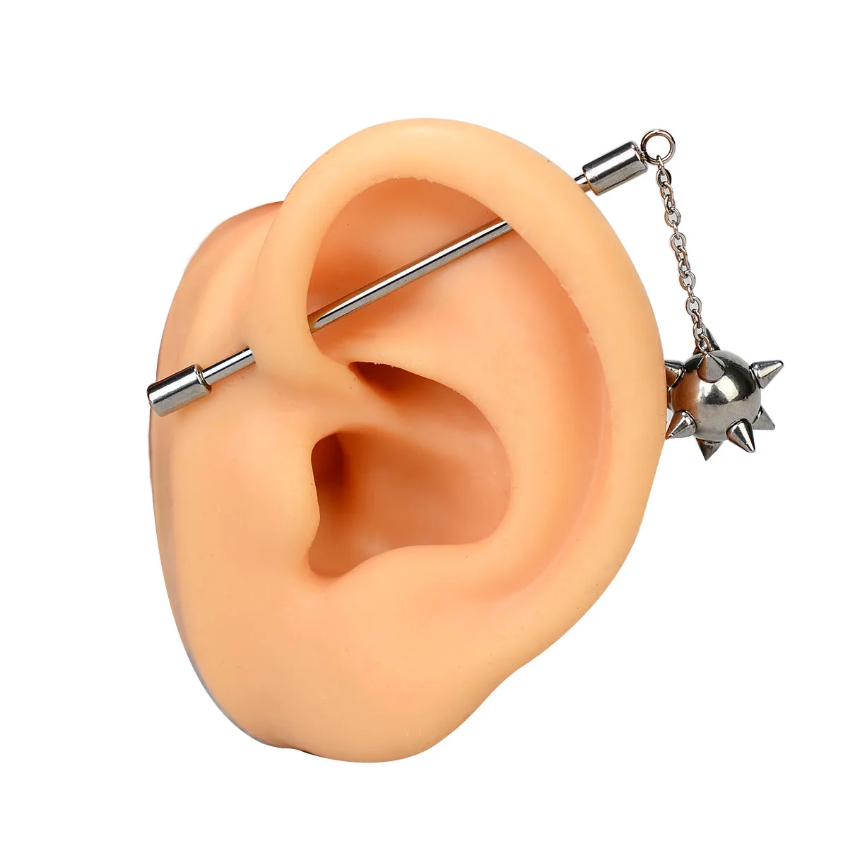 Pendiente Azul Punk De Acero Inoxidable Para Hombre Y Mujer, Piercing