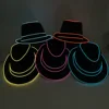 light up Men's hat and tie Led luminous Funny hat glowing Top Hat for Fluorescent club dance show props performances costumes 2