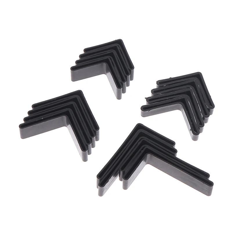 Rubber Cover L-shaped Triangle Angle Iron End Cap Socks Anti Scratch Shelf Table Chair Feet Leg Pad Floor Protector 4pcs wood box feet protector furniture hardware furniture corner protector decorative corner cover aluminum profile end cap