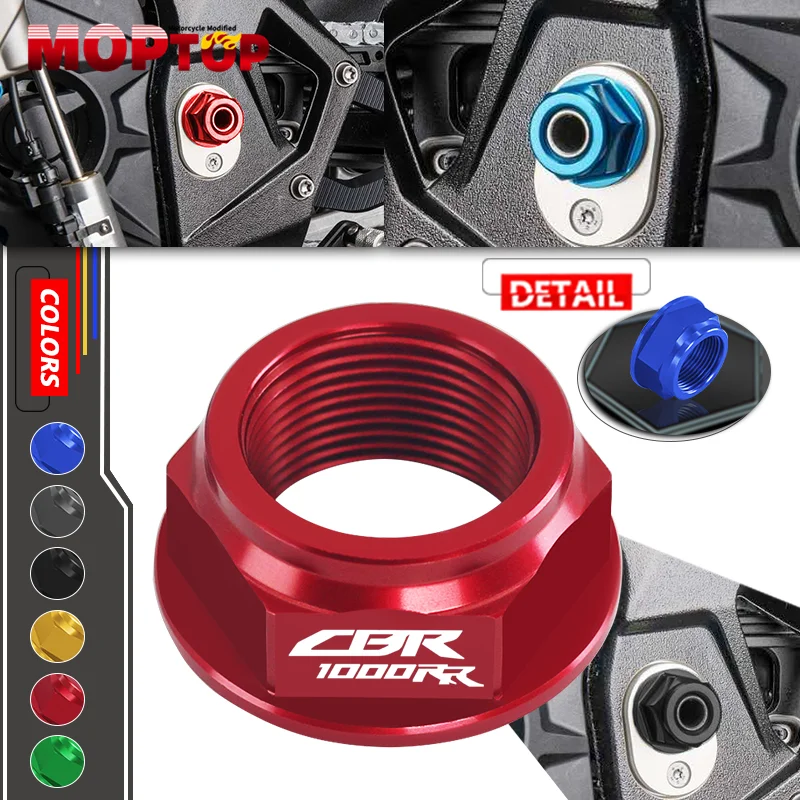 

For Honda CBR1000RR CBR 1000RR 2004-2016 Motorcycle CNC Swing Arm Pivot Shaft Lock Nut Swingarm Screw Bolt Cover Protection Pad