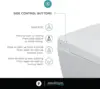Aqueous in-Wall Smart Toilet Combo Set - Toilet Bowl with Bidet Seat Tank and Carrier System (2 X 4 Studs) Chrome Push Buttons 5