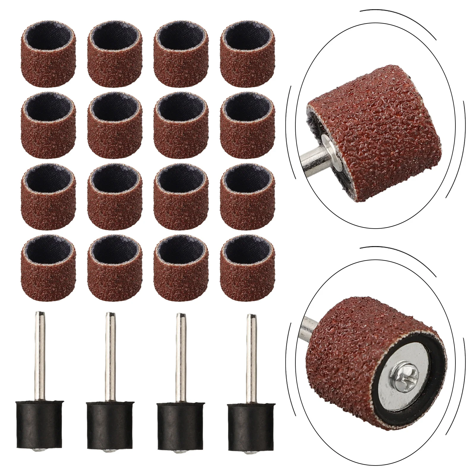 Sanding Drum Set Grit 40-320# With Sanding Mandrels For Wood Metal ...