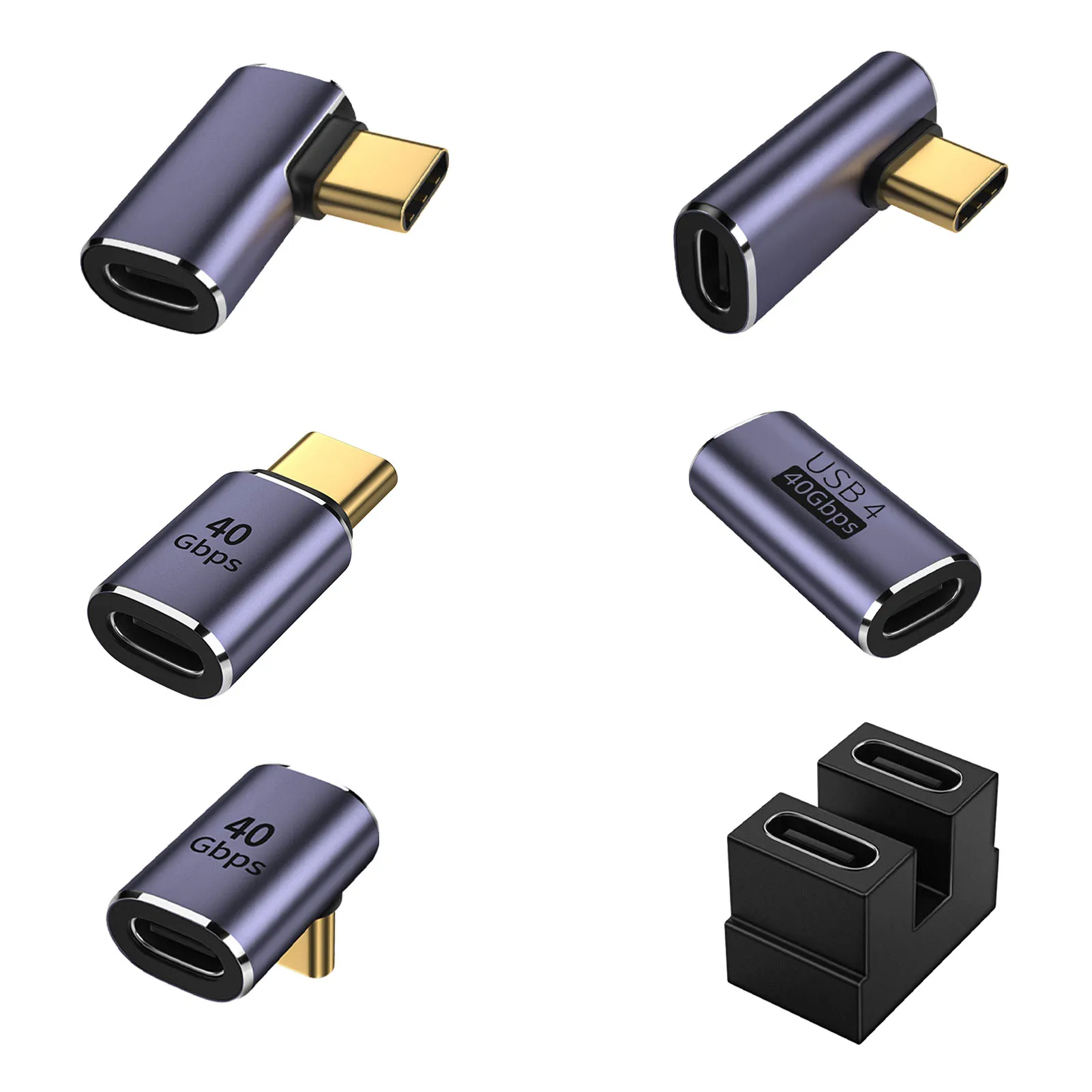 USB Type C Adapter USB 4.0 Male To Female Converter 100W Quick Charging 40Gbps Fast Data Transfer Connector For Thunderbolt 4