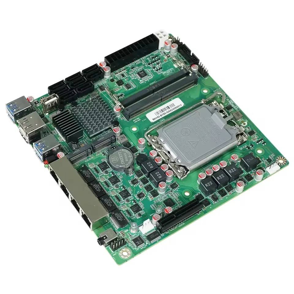 8-Bay Q670 B760 NAS Motherboard Intel 12-14th Gen LGA1700 8*SATA 2*NVMe 4*2.5G 1*PCIEX4 2*DDR5 17x17 Firewall Mini ITX Mainboard 3