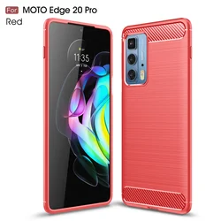 Armored Shockproof Soft Case Cover for Moto Edge S Pro (Red)