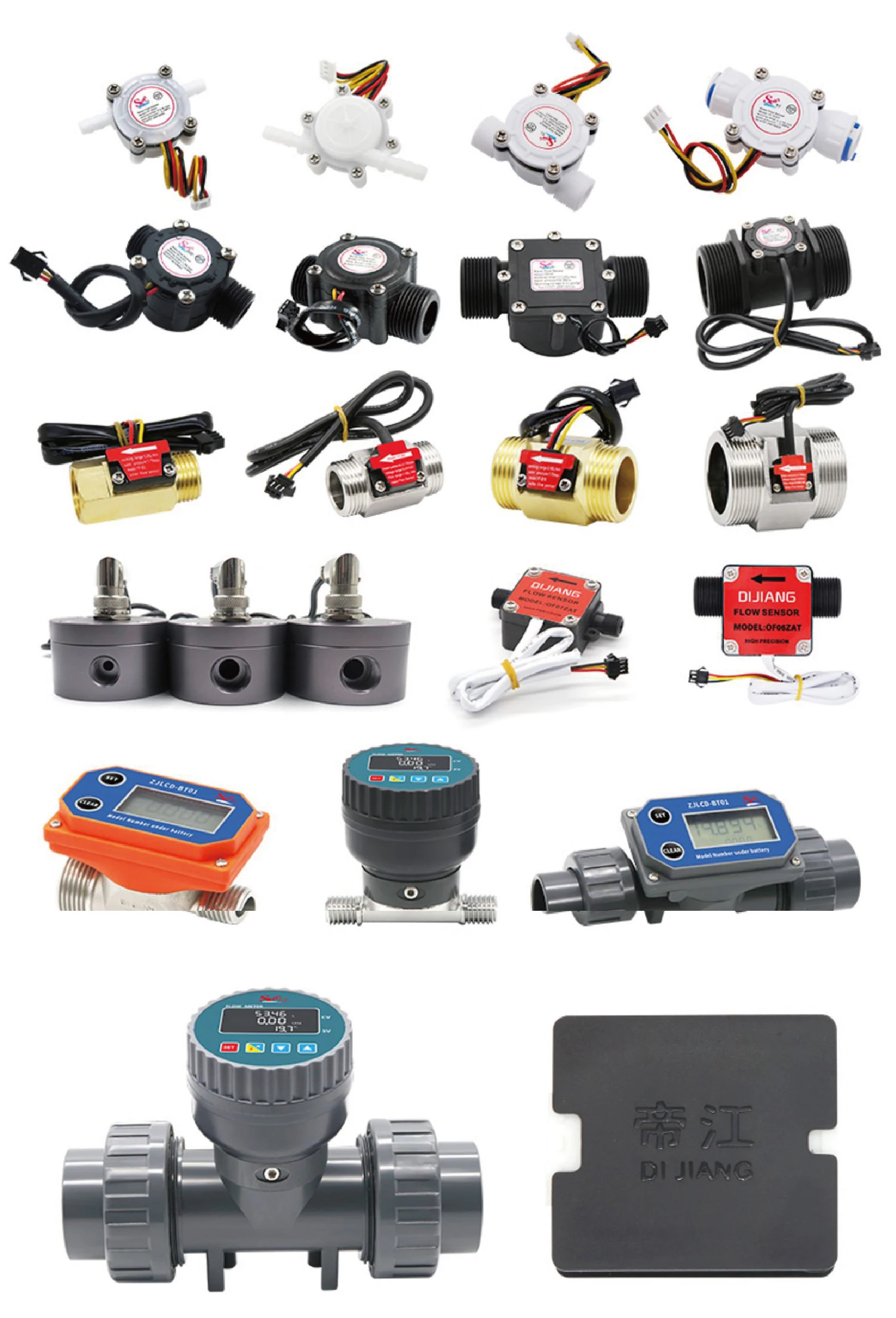 YF‑S201/YF‑S201B/YF‑S201C 1–30 L/min Water Flow Sensor G1/2 Hall Effect DC 3.5–2