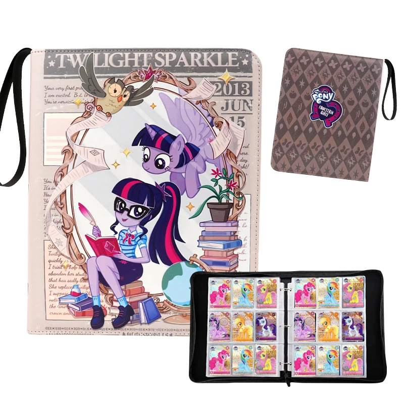 New Anime Cartoon Pony Large Capacity Nine Grid Collection Gift Soundburst Card Leather Storage Book