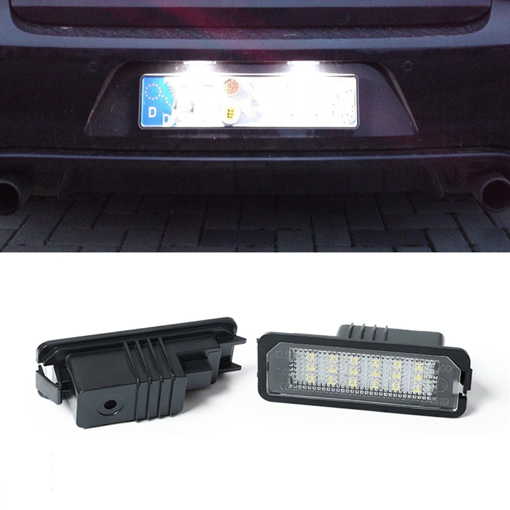 

2X18SMD LED License Plate Light For VW Golf 6 VI 5 V GTI MK4 MK5 MK6 Eos Lupo Scirocco Seat Leon Altea OEM Replacement Bulb