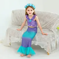 Purim Party Costumes for Baby Girls Princess Ariel Dress The Little Mermaid Cosplay Birthday Halloween Christmas Xms Gown 2