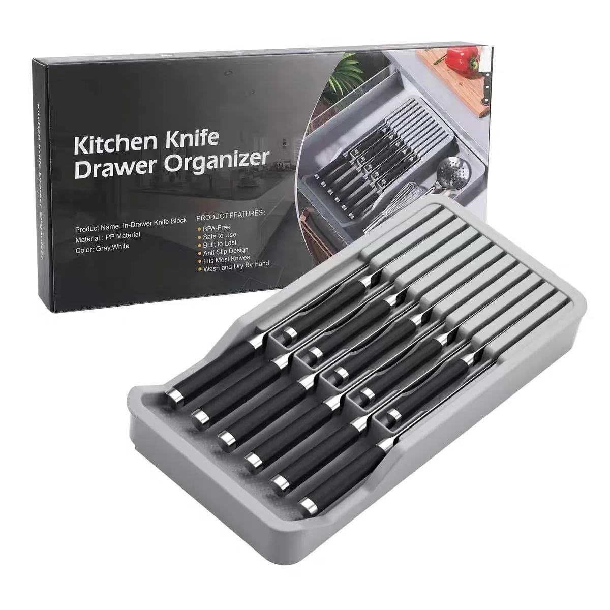 Silverware Drawer Organizer Kitchen Utensil Tray