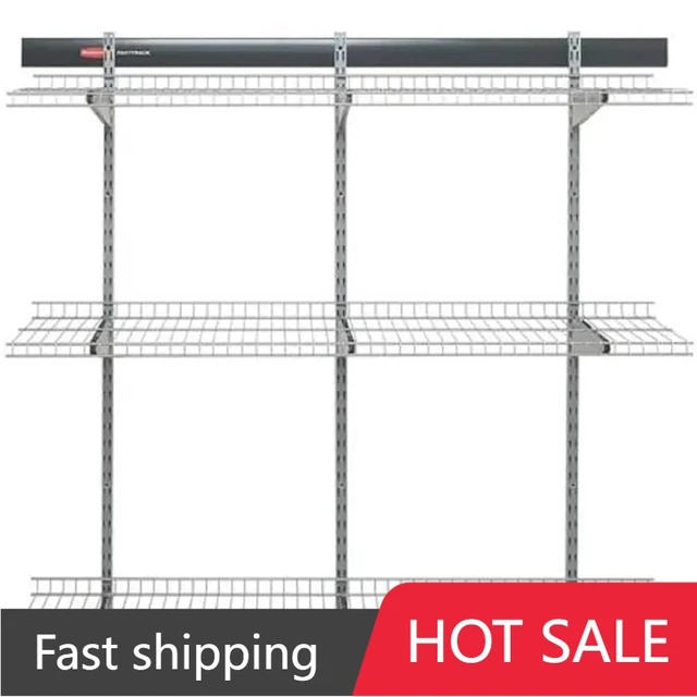 Fasttrack Rail Storage 48x12 3-Shelf Kit, 350 lbs. Per Shelf