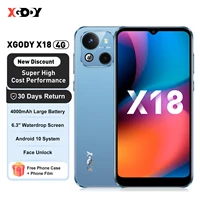 XGODY X18 ,4G Smartphone Android,6.3 Inch,2+16GB ROM,4000mAh Battrey,Cell Phone,Dual SIM 4Core,8MP,Mobile Phones,Free Case Films 1
