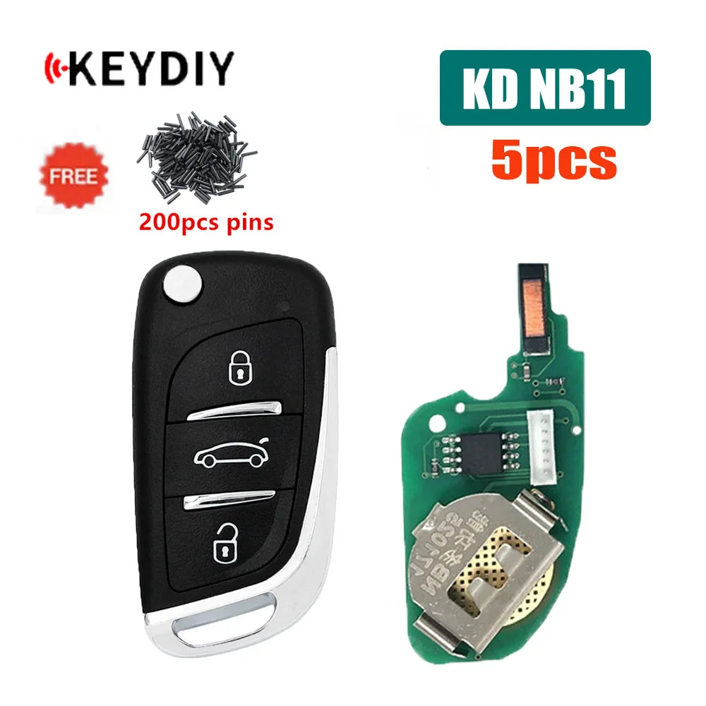 5pcs KEYDIY KD NB11 Multifunctional Remote Key NB Series Car Remote Key with PCF for KD900/KD-X2/KD Max/KD MINI Remote Control