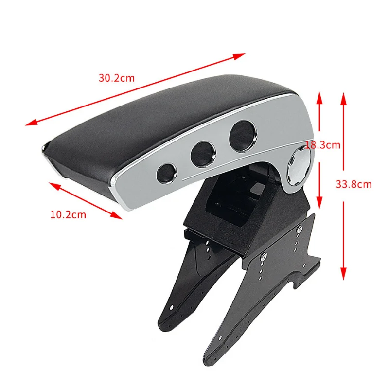 Universal Car Armrest Box 90&deg; Degree Rotation Center Console Storage Box Arm Rest Car-Styling Decoration Accessories Parts