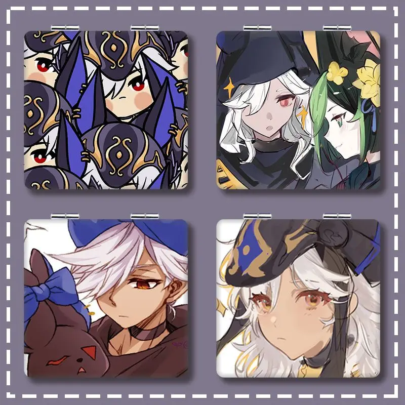 

Складное мини-зеркало для макияжа, двустороннее, квадратное