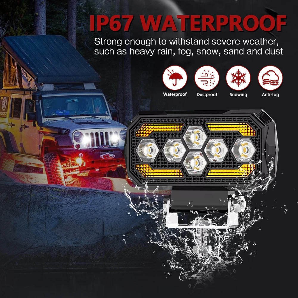4.5Inch Work Fog Light Long Range Auxiliary Auto Fog Light Led Light Bar for Mo