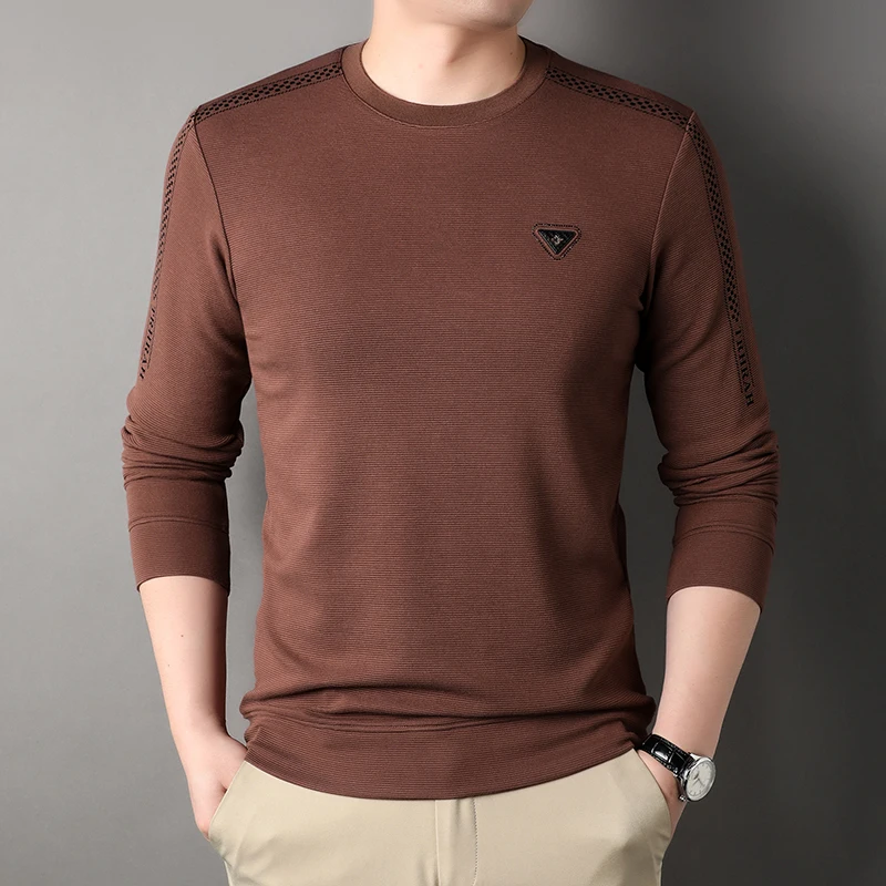 

Свитшот мужской с круглым вырезом, худи с длинным рукавом, однотонный Спортивный Повседневный костюм, весна-осень