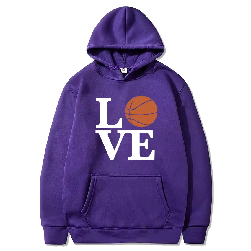 2024 Love Basketball Hooded sweatshirts harajuku fashion Sweatshirt with print Men women's oversized Loose Long sleeve tracksuit