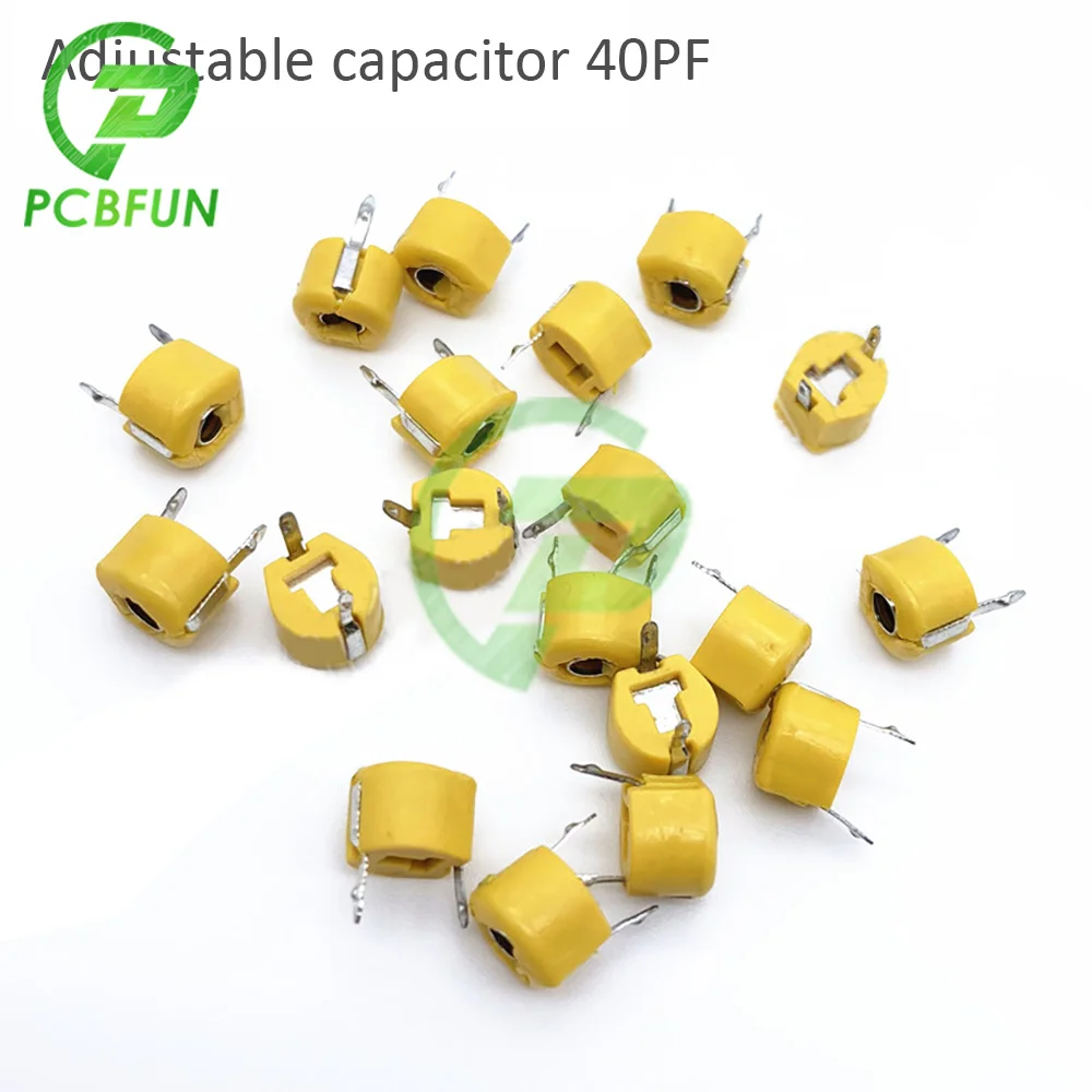10PCS Variable Trimmer Capacitance 3PF 5PF 10PF 20PF 30PF 40PF 50PF 60PF 70PF 120PF Ceramic Capacitor Kit for Arduino