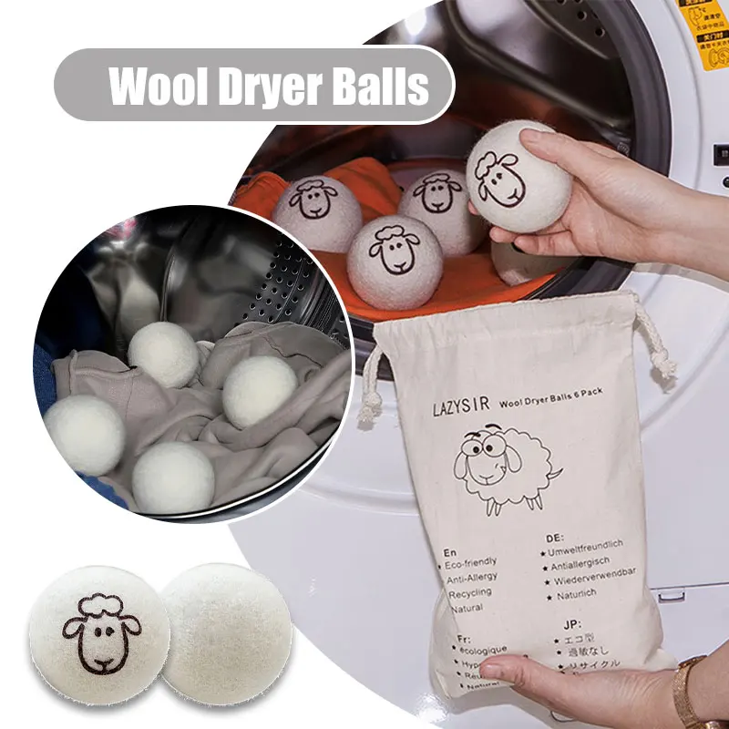 Wool Dryer Balls Fabric Virgin For Dry Machine Reusable Natural
