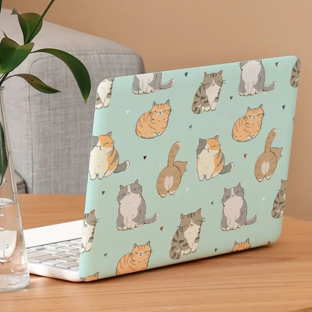 DIY 15인치 노트북 스티커 스킨 귀여운 고양이 A+C 사이드 노트북 컴퓨터 ..