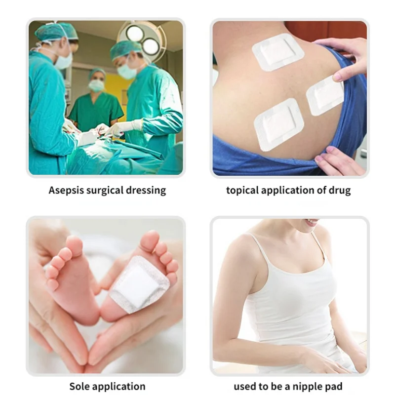 5 Sheets/set 10*10cm Patch Self-adhesive Breathable Band Aid Wound Plasters Large Size Skin Care Patches Stickers 3