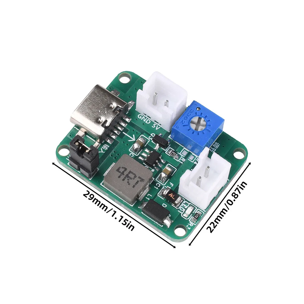 미니 조절식 부스트 모듈 DC 3-6V 듀얼 입력 - 5V 9V 12V 24V 출력 스위치 제어 단락 보호 DIY 전원 모듈