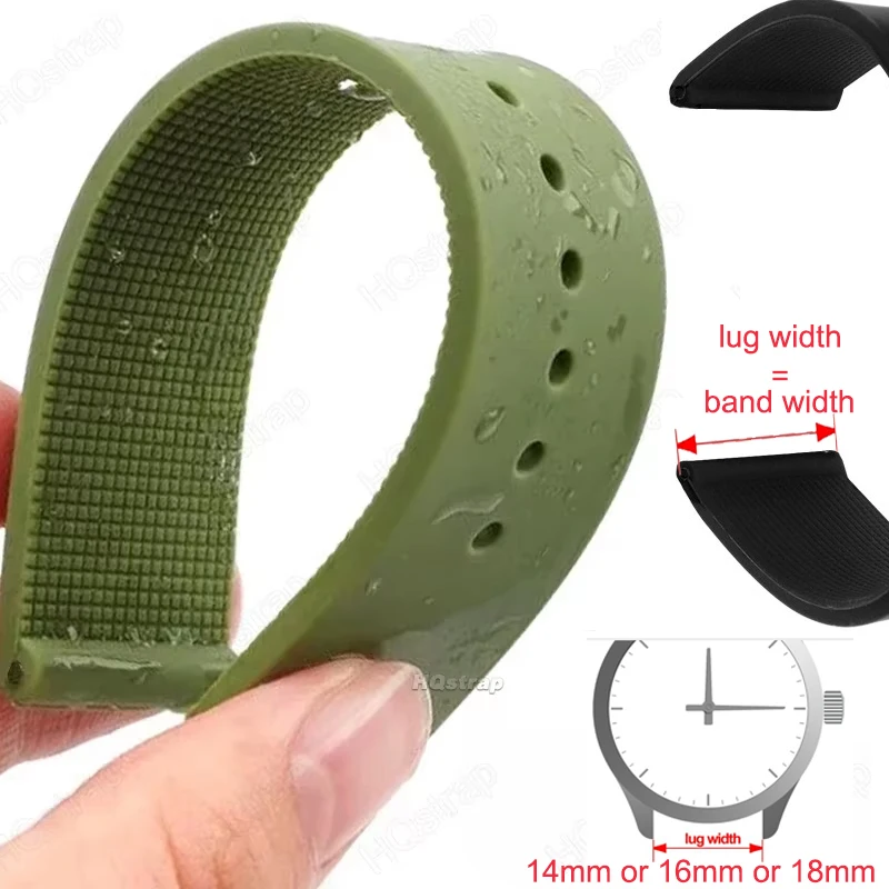Universal Waterproof Silicone Watch Band - Vibrant Strap