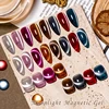 MEET ACROSS Silver Moonlight Magnetic Gel Nail Polish Sparkling Cat Eye Effect Soak Off Gel Semi-Permanent nail polish Nail Art 5