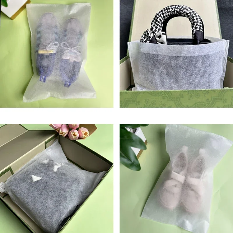 50pcs Non Woven Fabric Bags Clothes/shoe/Album Luggage Bags Dust Bag Storage Bag Environmentally Friendly Flat Mouth Packag Bag 2