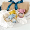 1Pc Baby Health Teether Toy Bracelet Food Grade Kawaii Animal Silicone Pendant Wood Ring Teething Rattle Baby Accessories Toys 3
