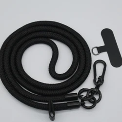 Stylish Anti - Loss Phone Lanyard with Hook and Card Holder (Black)