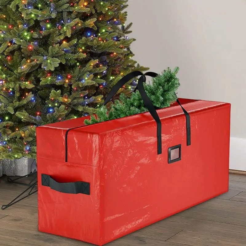 Artificial Christmas Tree Bag Zipper Storage Container For Christmas Tree Christmas Decoration Organizer With Handles For