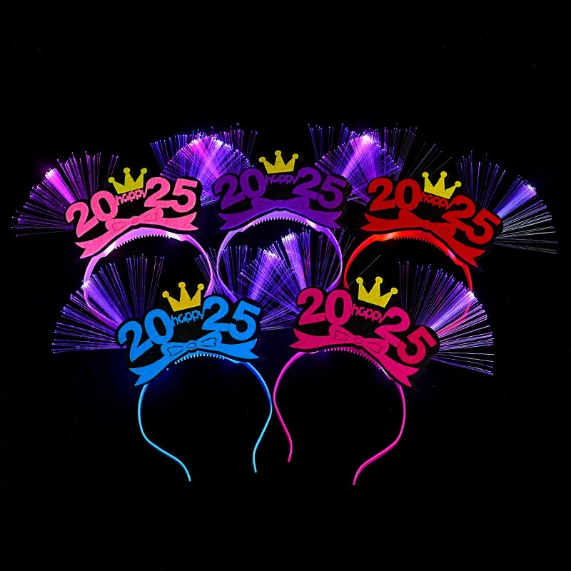 Glow headband luminous hair bands Happy New Year Led Glow Headband