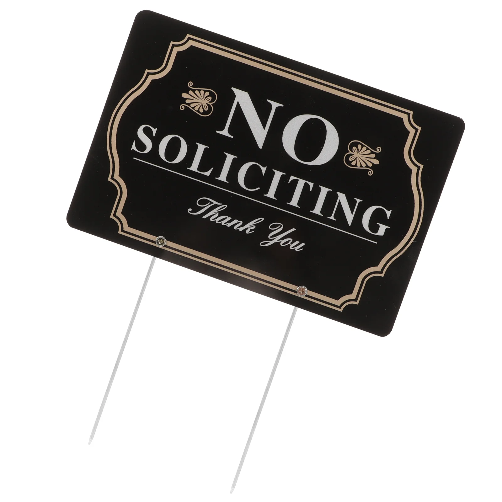 

No Soliciting Sign Solicitors for Yard Signs Home House Stake Warning Trespassing