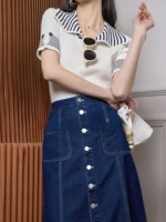 Pullover Plain Polo Neck Tee Shirts For Women Polyester Top Vintage T Shirt Sexy With High Quality Delivery Offer Rayon Skinny - Image 5