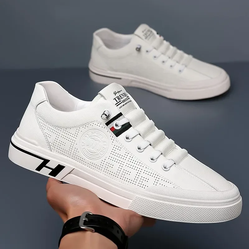 Casual Shoes Sports Shoes Casual Sneakers Leather Shoes Running Sneakers Fashion Sneakers Designer Male Sneakers Trend Sports Shoes for Men White Moccasins Breathable Slip on Men Flats Casual Leather Vulcanized Shoes