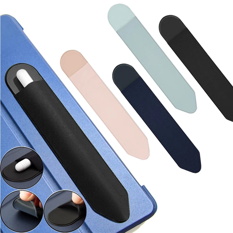 Stylus Holder 4-1pack Universal Sticky Apple IPad IPencil 2 1 Self Adhesive Sleeve Attached Pouch Bag Sleeve Pencil Holder