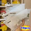 10pcs Frosted Clear Plastic Package Cloth Travel Storage Bag Custom Waterproof Bag Zipper Lock Self Seal Matte Portable Bags 2